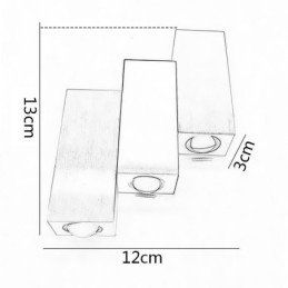 Moderne væglamper op og ned væglampe i aluminium