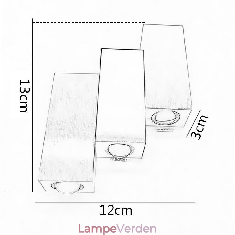Moderne væglamper op og ned væglampe i aluminium