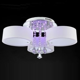 Fjernbetjening Flush Mount Crystal Modern Contemporary