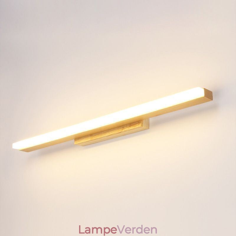 Spejllys Væglampe i massivt træ Moderne Sconce Væglampe