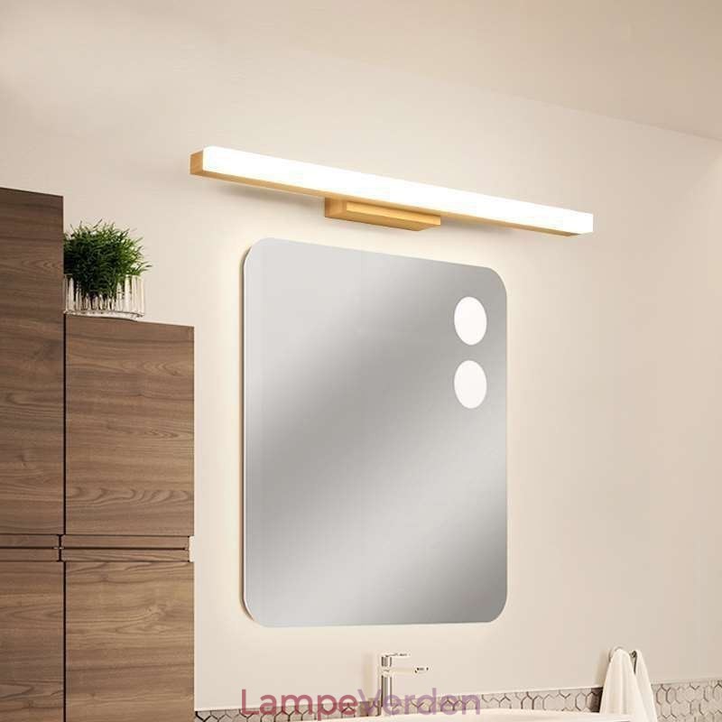 Spejllys Væglampe i massivt træ Moderne Sconce Væglampe