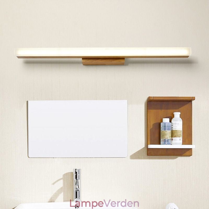 Spejllys Væglampe i massivt træ Moderne Sconce Væglampe