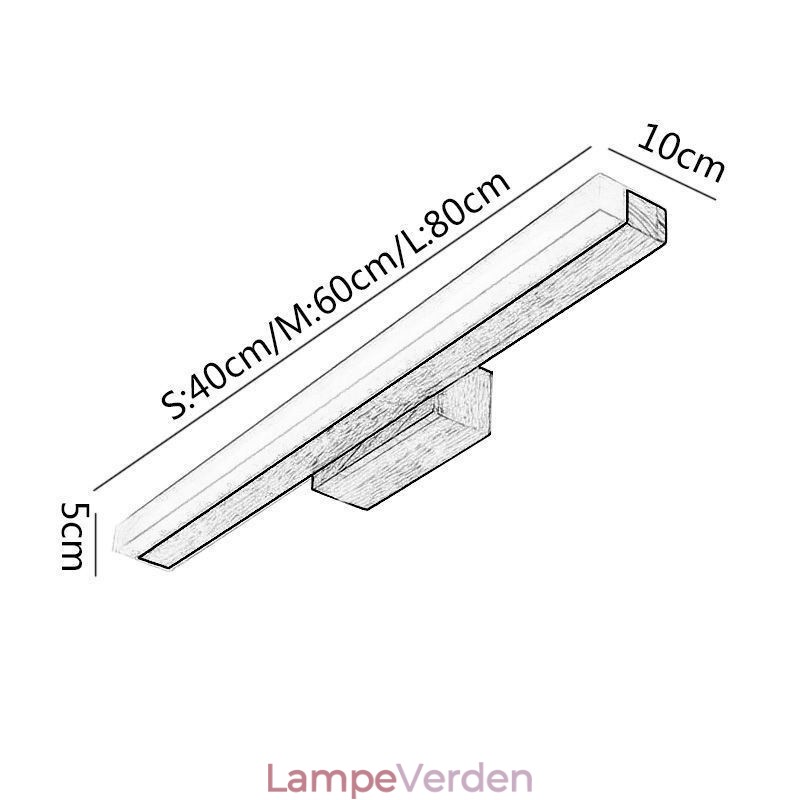Spejllys Væglampe i massivt træ Moderne Sconce Væglampe