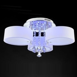Fjernbetjening Flush Mount Crystal Modern Contemporary