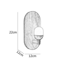 Dekoration Væg Trælampe Entré Ganglys Nordic Bedside Wall Light