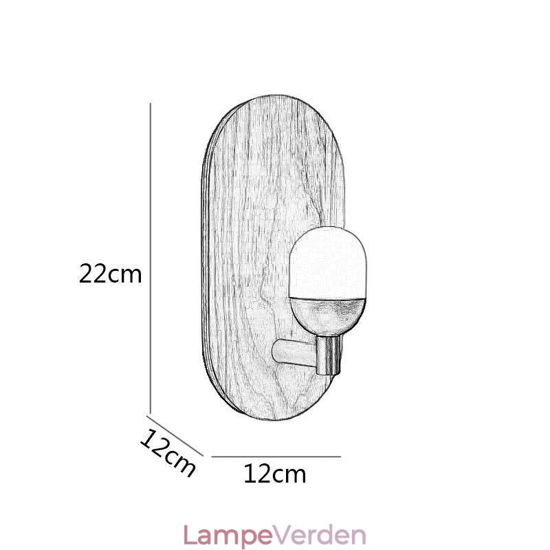 Dekoration Væg Trælampe Entré Ganglys Nordic Bedside Wall Light