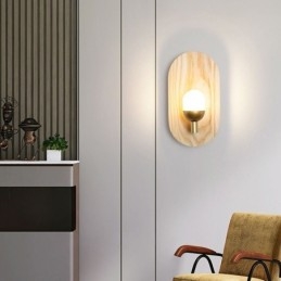 Dekoration Væg Trælampe Entré Ganglys Nordic Bedside Wall Light