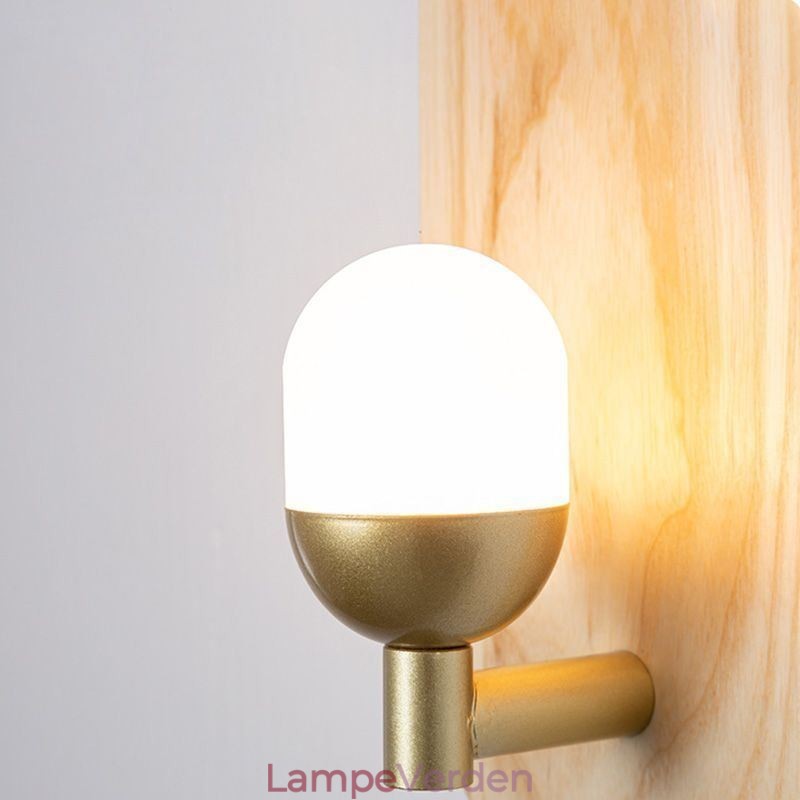 Dekoration Væg Trælampe Entré Ganglys Nordic Bedside Wall Light