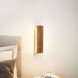 Moderne Væg Træ Sconce Entré Ganglys Nordic Bedside Væglampe