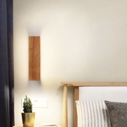 Moderne Væg Træ Sconce Entré Ganglys Nordic Bedside Væglampe