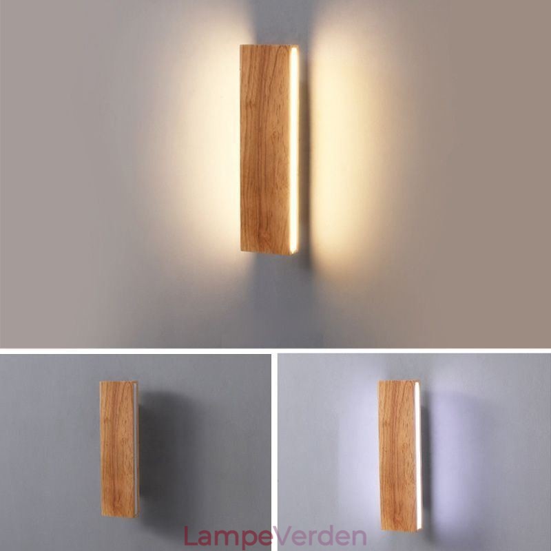 Moderne Væg Træ Sconce Entré Ganglys Nordic Bedside Væglampe
