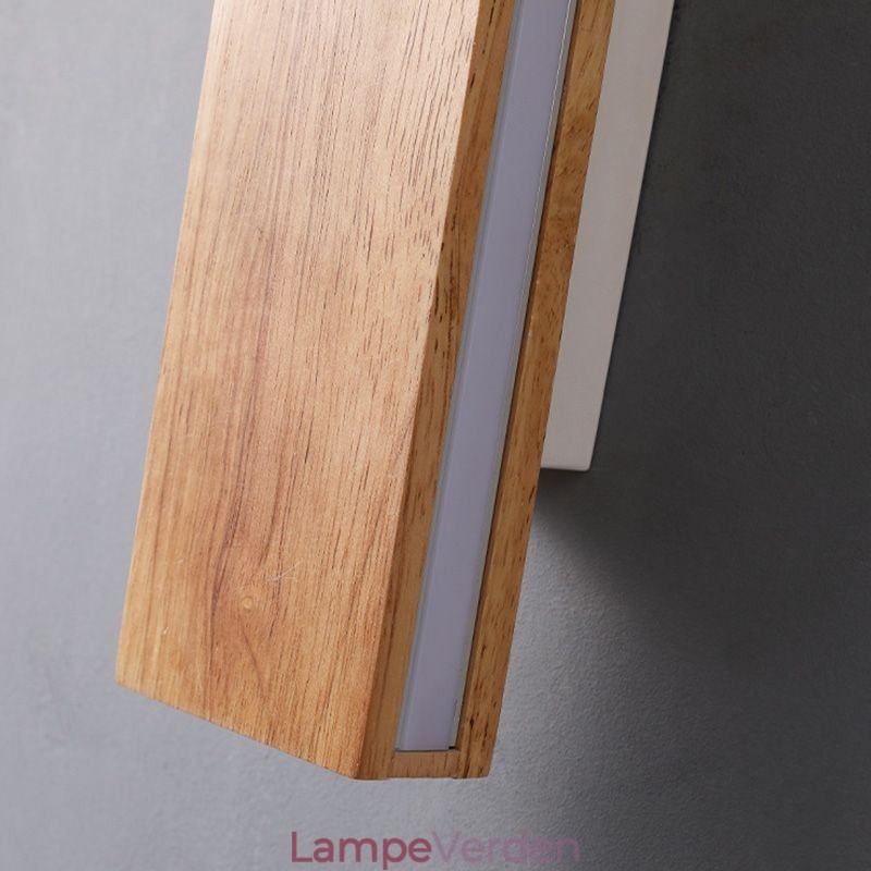 Moderne Væg Træ Sconce Entré Ganglys Nordic Bedside Væglampe