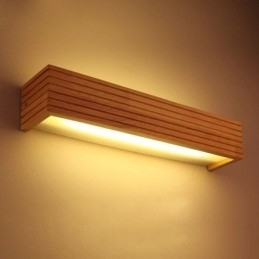 Japansk stil træ væglamper Lampe Badeværelse Home Wall Sconce