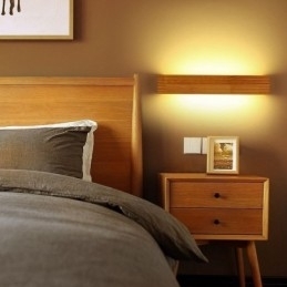 Japansk stil træ væglamper Lampe Badeværelse Home Wall Sconce