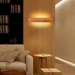 Japansk stil træ væglamper Lampe Badeværelse Home Wall Sconce