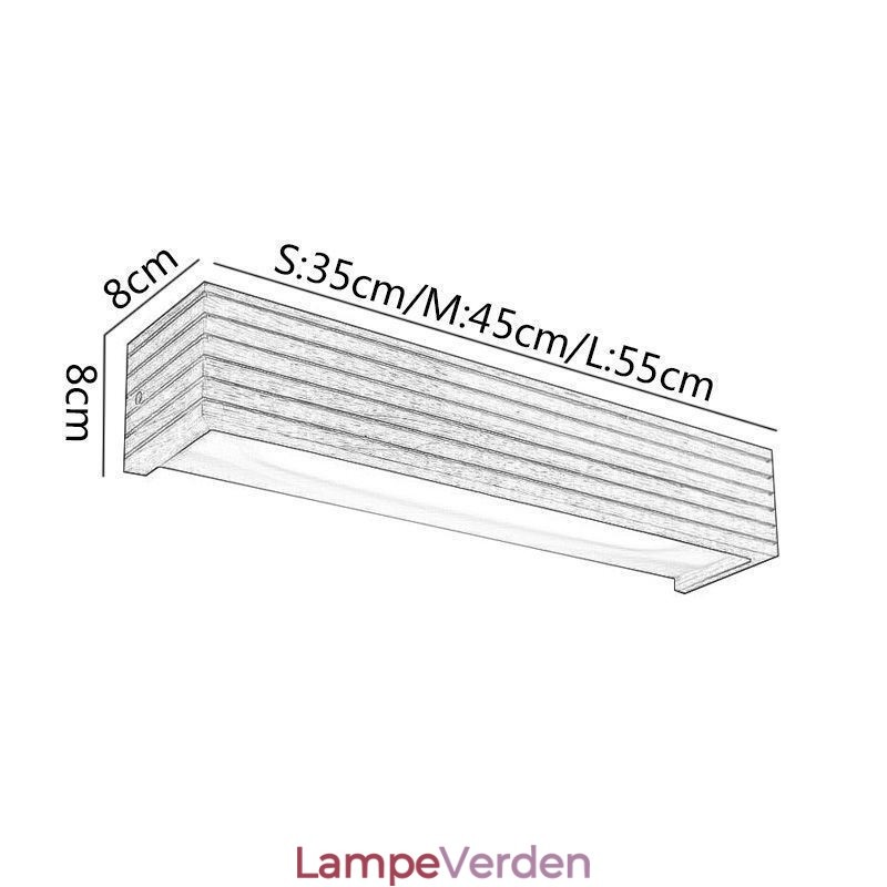 Japansk stil træ væglamper Lampe Badeværelse Home Wall Sconce