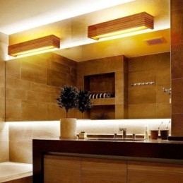 Japansk stil træ væglamper Lampe Badeværelse Home Wall Sconce