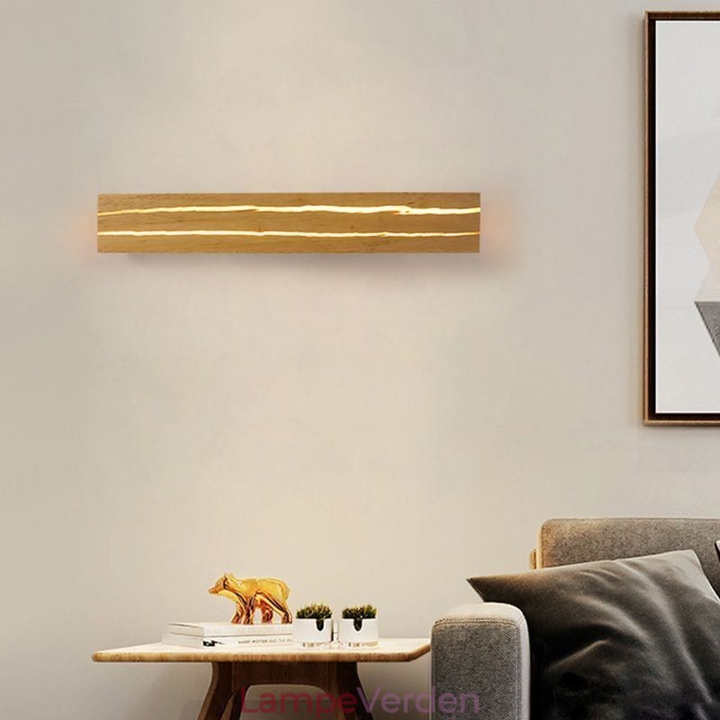 Moderne Træ Væglampe Entré Ganglys Nordic Bedside Væglampe