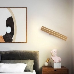 Moderne Træ Væglampe Entré Ganglys Nordic Bedside Væglampe