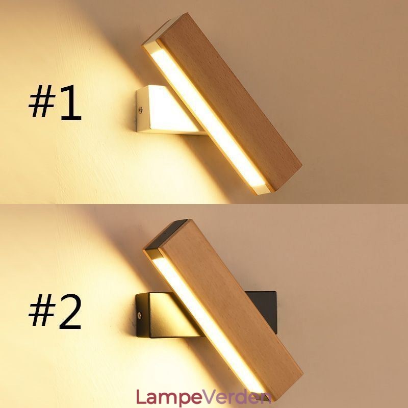 Europa Væglampe i massivt træ Sengevægsbelysning Moderne Simplicity Lamper
