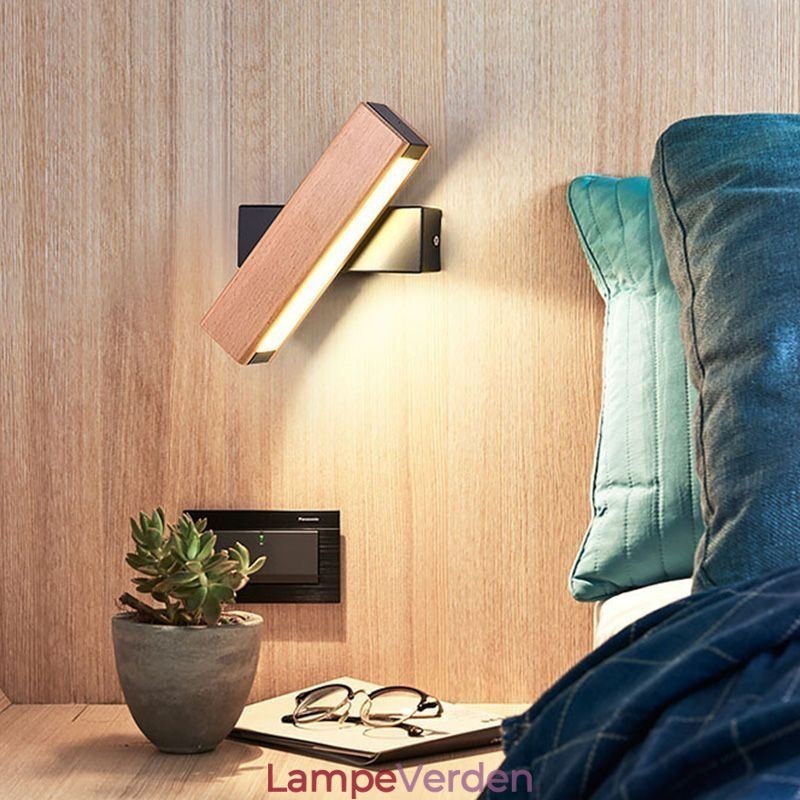 Europa Væglampe i massivt træ Sengevægsbelysning Moderne Simplicity Lamper