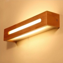 Moderne Væg Trælampe Entré Ganglys Nordic Bedside Væglampe