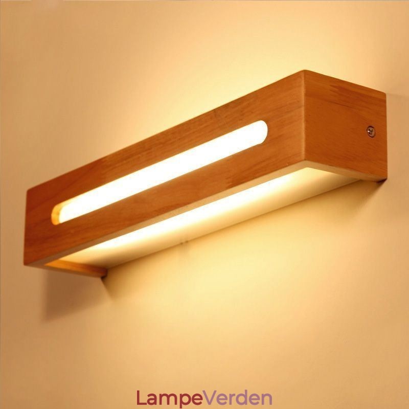 Moderne Væg Trælampe Entré Ganglys Nordic Bedside Væglampe