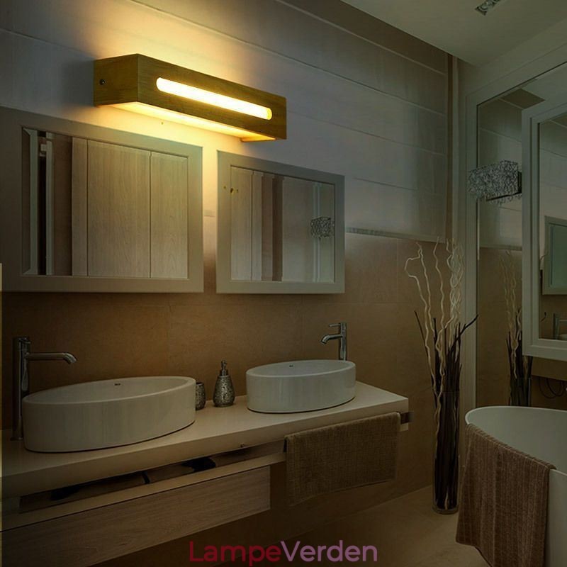 Moderne Væg Trælampe Entré Ganglys Nordic Bedside Væglampe