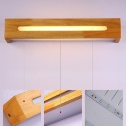 Moderne Væg Trælampe Entré Ganglys Nordic Bedside Væglampe