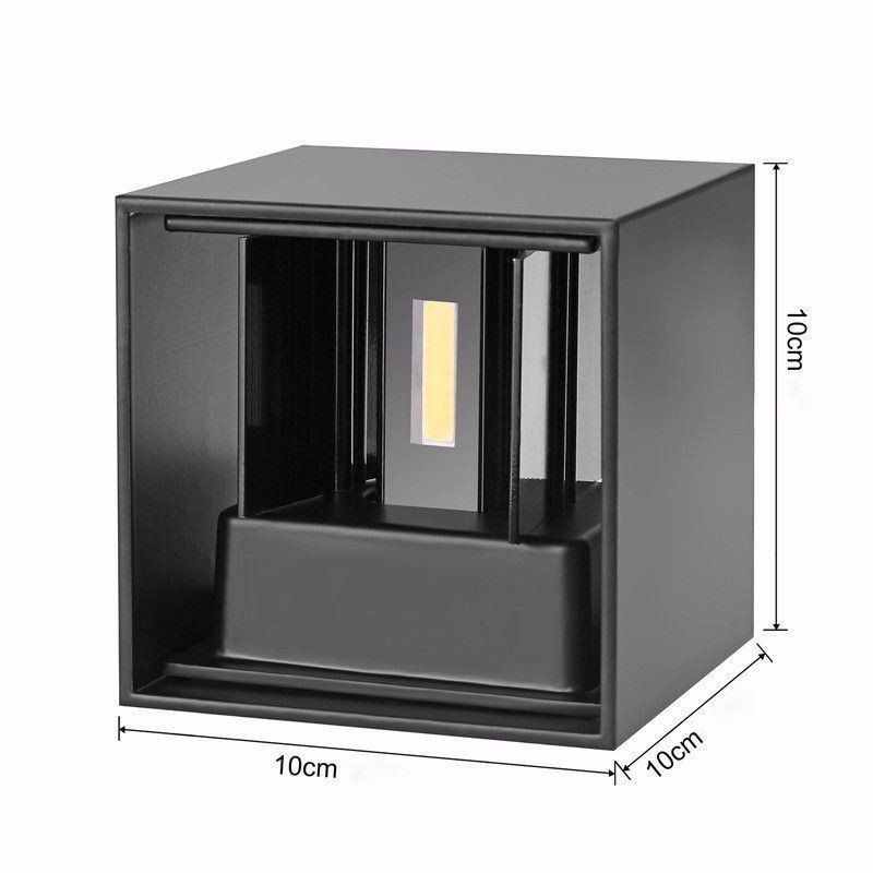 Væglampe Aluminium Balkon Overflademonteret Cube Porch Light