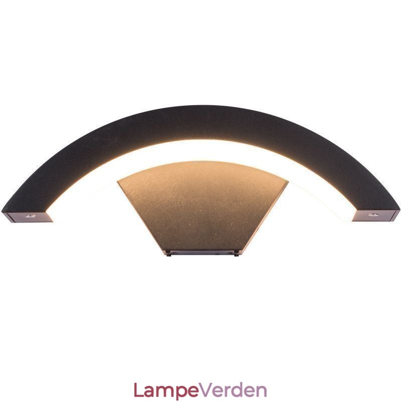 Minimalistisk Aluminiumslampe Have Vandtæt Halvmåne Væglampe