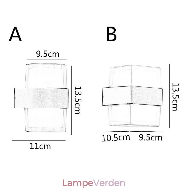Akryl Minimalistisk Væglampe Vandtæt Væglampe Terrasse