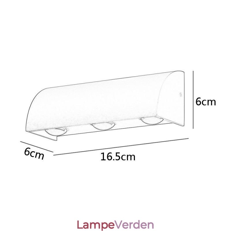 Væglampe Vandtæt Aluminium Trapper Væglampe