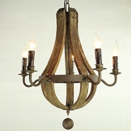 Lysekrone 5 lys Vintage Retro Country Living Dining Metal