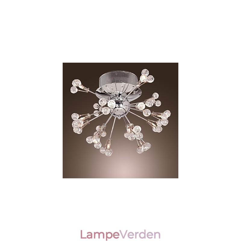 Moderne moderne krystal krom metal flush Mount