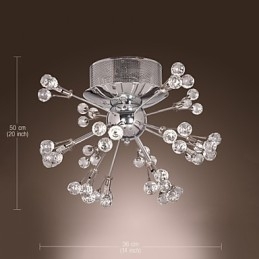 Moderne moderne krystal krom metal flush Mount