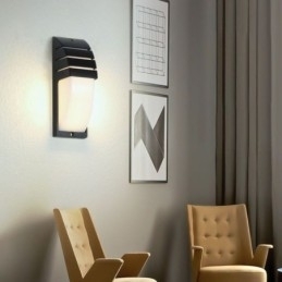 Vandtæt udendørs verandalys Sort aluminiums væglampe Garden Courtyard Light