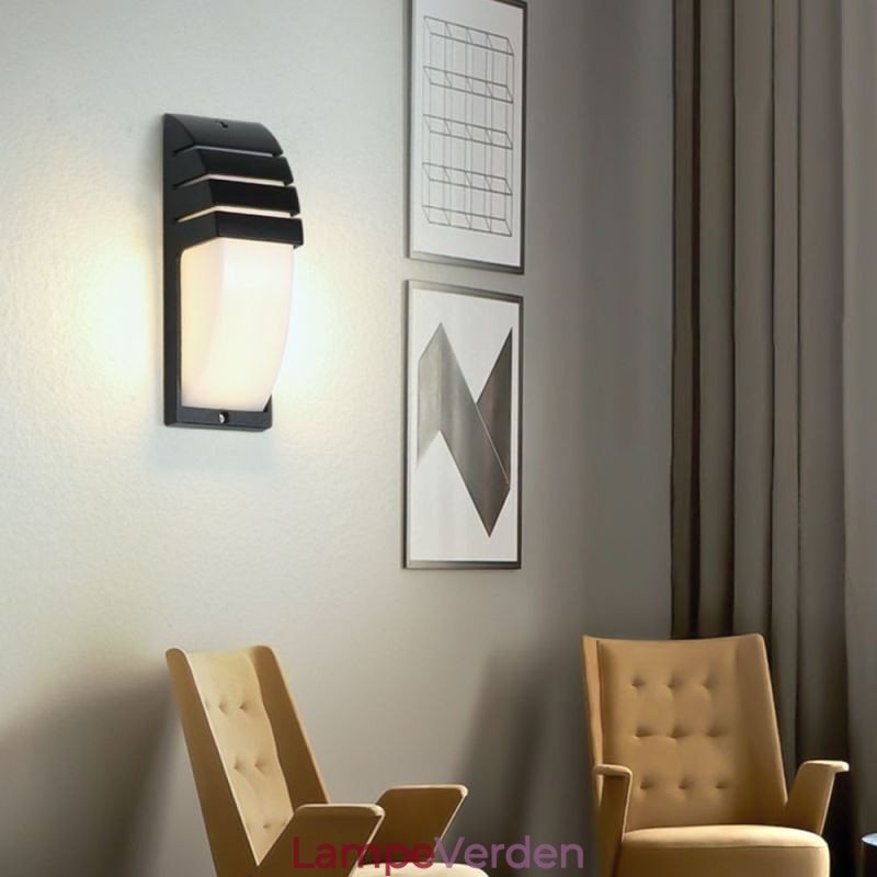 Vandtæt udendørs verandalys Sort aluminiums væglampe Garden Courtyard Light