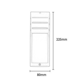 Vandtæt udendørs verandalys Sort aluminiums væglampe Garden Courtyard Light