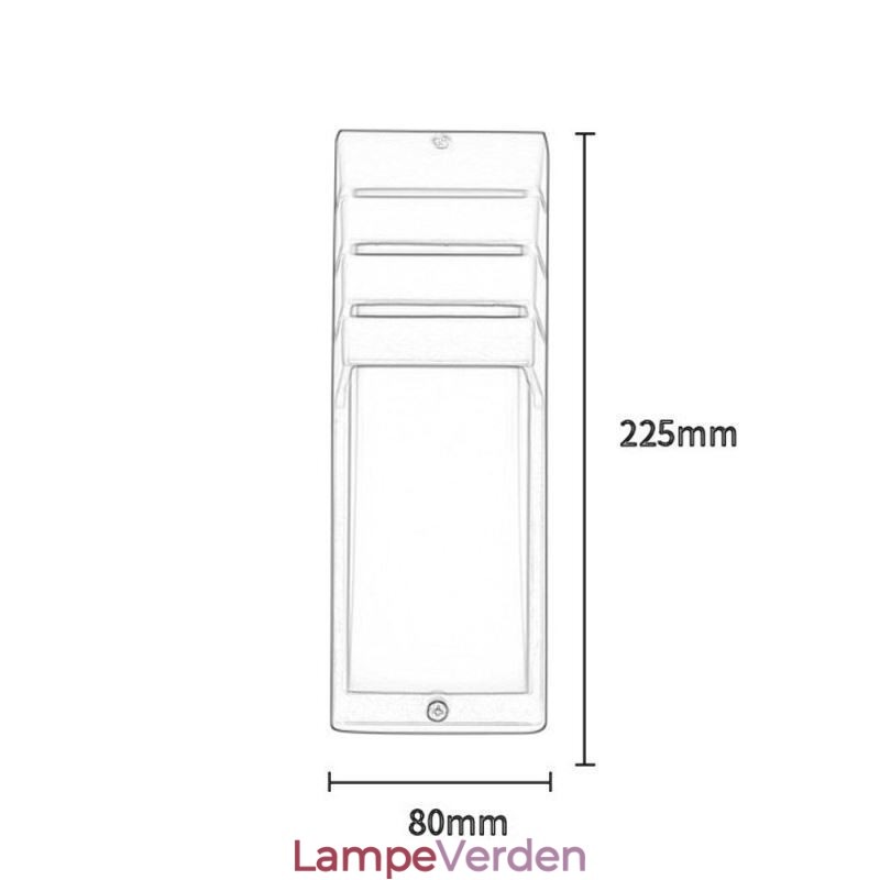 Vandtæt udendørs verandalys Sort aluminiums væglampe Garden Courtyard Light