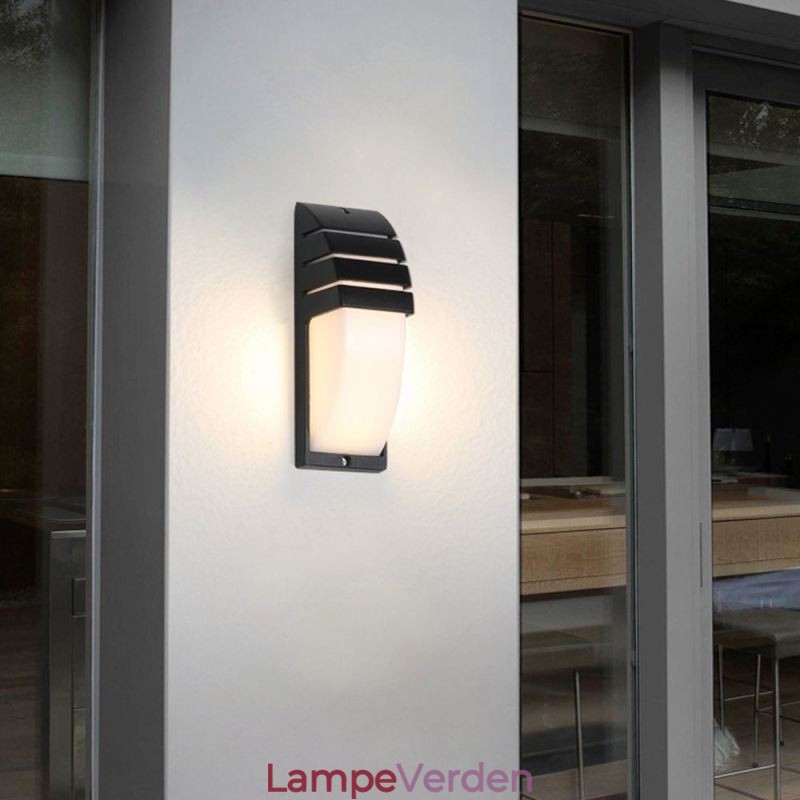 Vandtæt udendørs verandalys Sort aluminiums væglampe Garden Courtyard Light