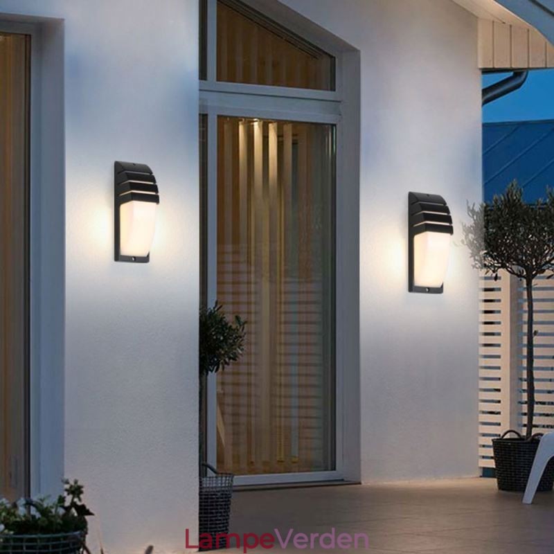 Vandtæt udendørs verandalys Sort aluminiums væglampe Garden Courtyard Light