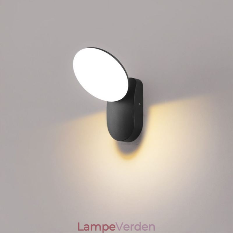 Moderne Minimalistisk Aluminiumslampe Have Vandtæt Halvmåne Væglampe