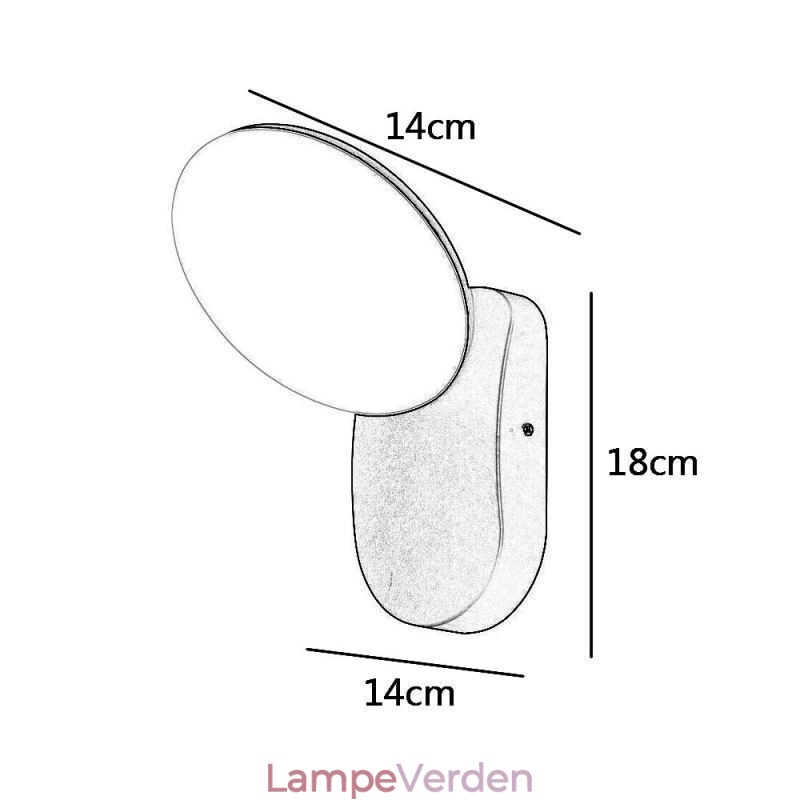 Moderne Minimalistisk Aluminiumslampe Have Vandtæt Halvmåne Væglampe