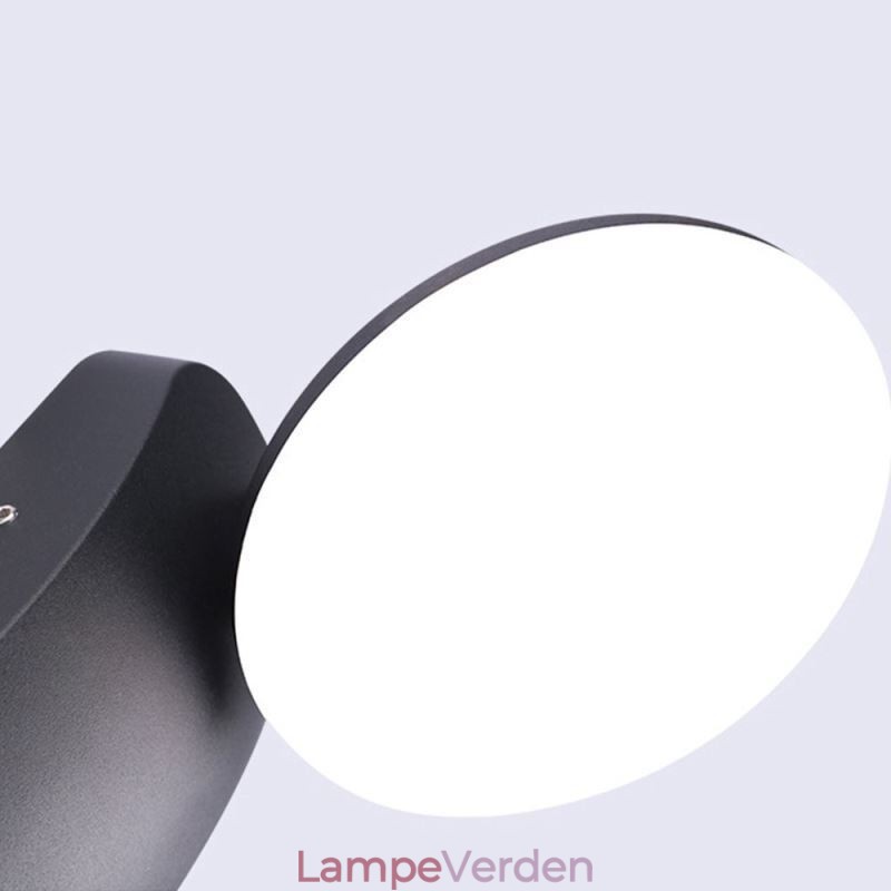 Moderne Minimalistisk Aluminiumslampe Have Vandtæt Halvmåne Væglampe