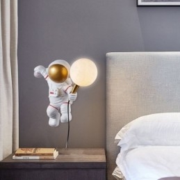 Moderne Væglampe Creative Astronaut Resin Væglampe Børn