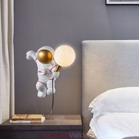 Moderne Væglampe Creative Astronaut Resin Væglampe Børn Moderne Væglampe Creative Astronaut Resin Væglampe Børn