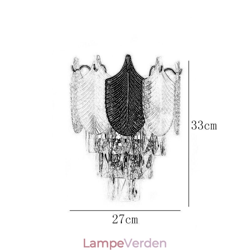Crystal Wall Sconce Moderne væglampe 2X base
