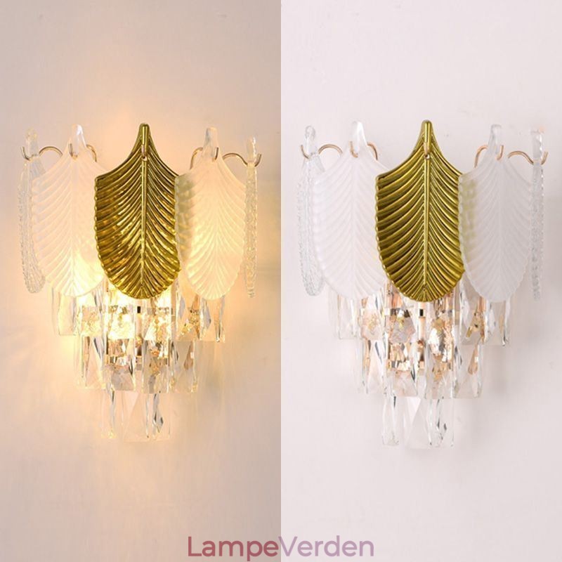 Crystal Wall Sconce Moderne væglampe 2X base
