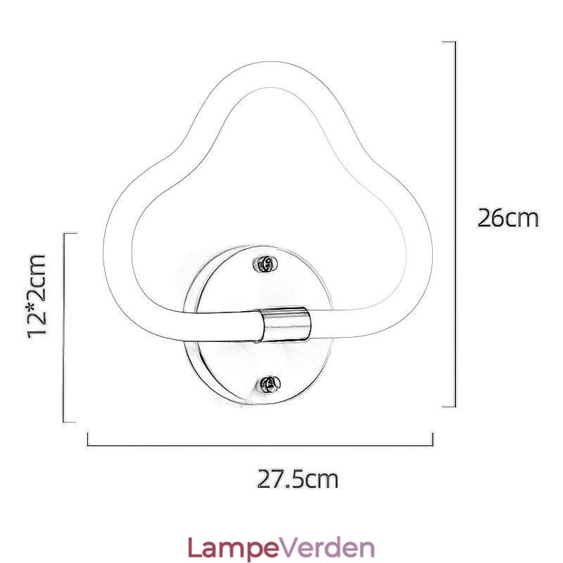 Skyformet væglampe kunst dekorative lys